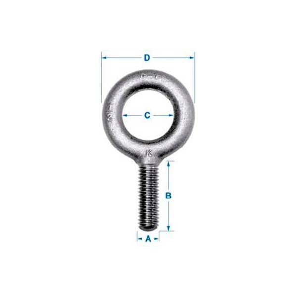 Ken Forging Eye Bolt 1/2"-20, 1-1/2 in Shank, 1.1875 in ID, Steel K2005-UNF - main